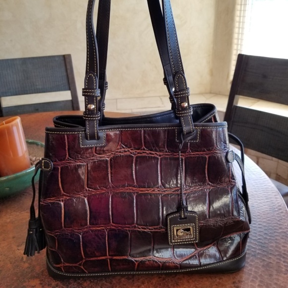 Dooney and Bourke Croco Embossed Tote - Picture 1 of 7